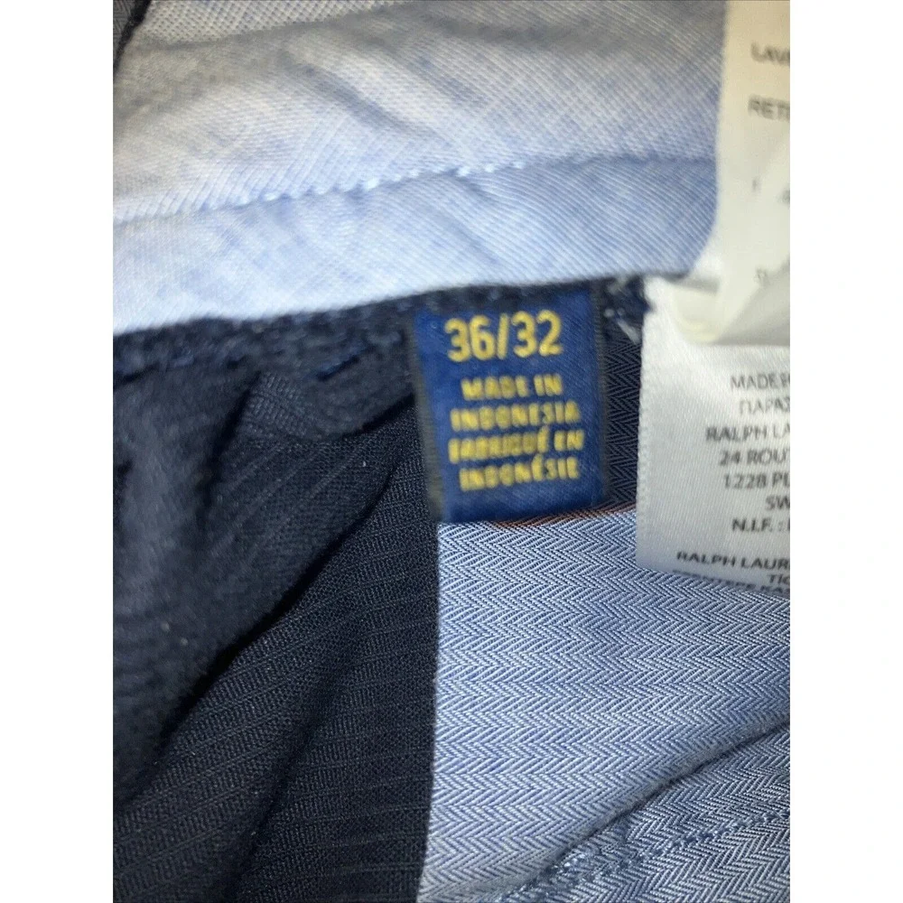 Polo Ralph Lauren Mens Size‎ 36/32 Stretch Classic Fit Corduroy Pants Navy Blue